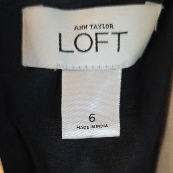 LOFT Women's Elegant Blue Sleeveless Shift Dress With Ruffle For Party Size 6 - Picture 3 of 8